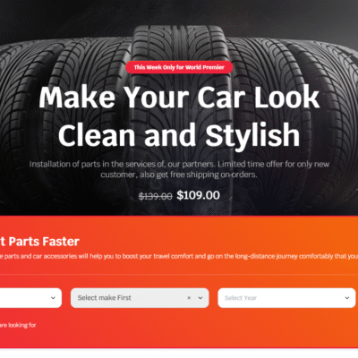 Sklep z częściami samochodowymi i narzędziami