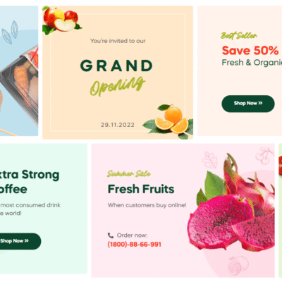 Motyw dla sklepu z żywnością ekologiczną